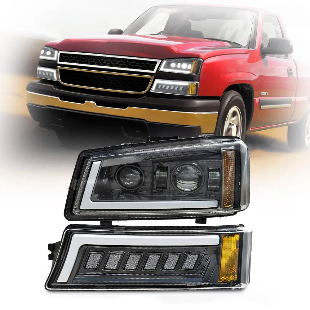 Chevy Avalanche/Silverado 2003+ LED Headlights